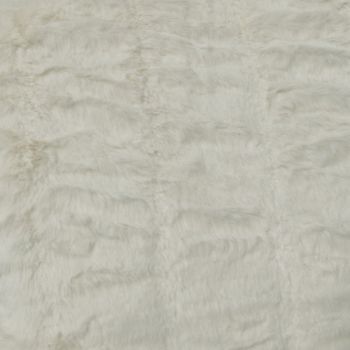 Harper Soft Ruched Pattern Faux Fur Throw Rug 127 x 152 cm Ivory