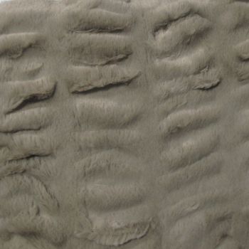 Harper Soft Ruched Pattern Faux Fur Throw Rug 127 x 152 cm Mocha