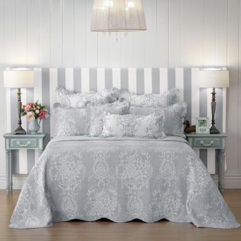 Bianca Florence Grey Bedspread Set King