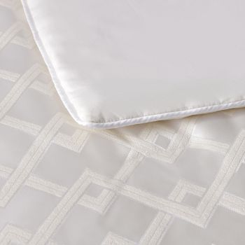 Bianca Firenze Pearl 6 Pcs Jacquard Geometric Comforter Set Queen/King