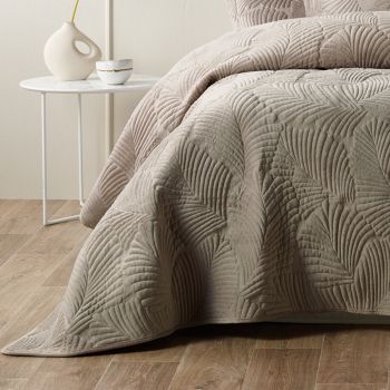 Bianca Kairo Taupe Coverlet Set Queen/King