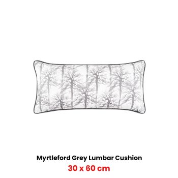 Bianca Myrtleford Grey Lumbar Oblong Filled Cushion 30 x 60cm