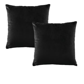 Bianca Pair of Vivid Coordinates European Pillowcases Black 65 x 65 cm