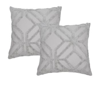 Bianca Pair of Willow Silver European Pillowcases