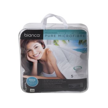 Bianca 300GSM Relax Right Summer Microfibre Quilt Single