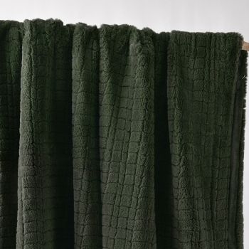 Bianca Tambar Forest Green Faux Fur Throw Rug 130 x 170 cm