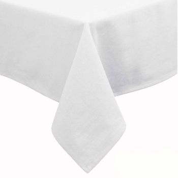 Hoydu Cotton Blend Table Cloth 180cm x 220cm  - Bright White