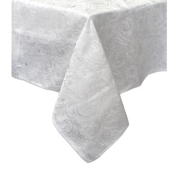 Salonika Blossom Tablecloth White 180cm Round