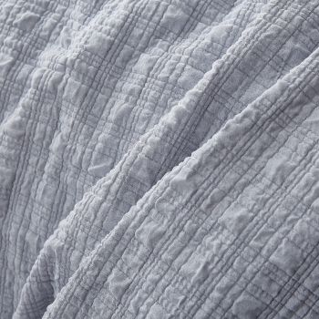 Accessorize Augusta Grey Ruched Quilt Cover Set King