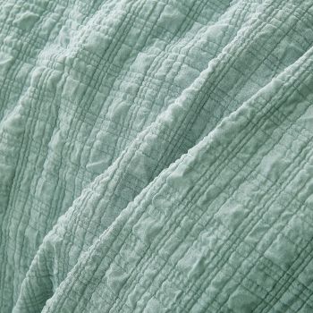 Accessorize Augusta Sage Crinkled Look Quilt Cover Set King