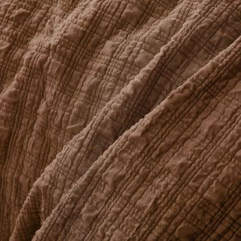 Accessorize Augusta Terracotta Crinkled Look Quilt Cover Set King
