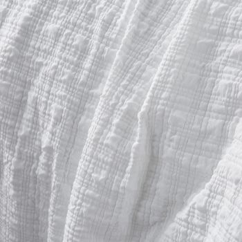Accessorize Augusta White Ruched Quilt Cover Set Queen