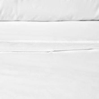 Accessorize White 400TC White Bamboo Cotton Double Stitched Quilt Cover Set Double