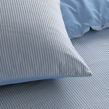 Accessorize Ripley Blue Striped Pattern Quilt Cover Set Double
