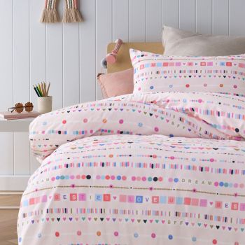 Happy Kids Swifty Washed Quilt Cover Set Single