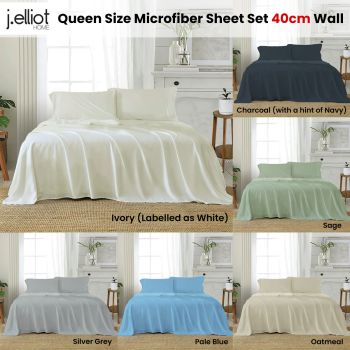 J Elliot Home Soft Microfiber Sheet Set Queen Sage