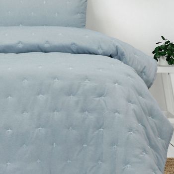 Ardor Saladin Chambray 3 Pcs Embroidered Comforter Set Queen/King