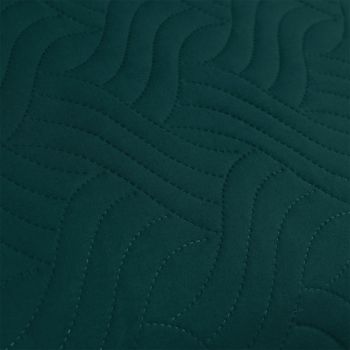 Ardor Asher Deep Teal Embossed Vintage Washed Quilt Cover Set Queen