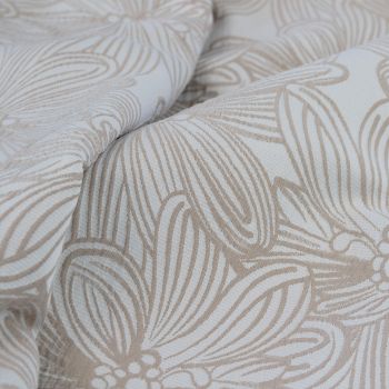 Ardor Avena Almond Textured Floral Jacquard Quilt Cover Set King