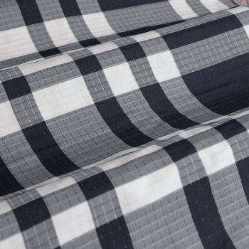Ardor Ronan Navy Plaid Jacquard Quilt Cover Set King