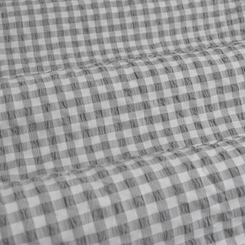 Ardor Rowe Grey Textured Seersucker Quilt Cover Set Queen