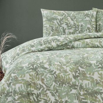 Ardor Solana Sage Watercolour Print Quilt Cover Set King