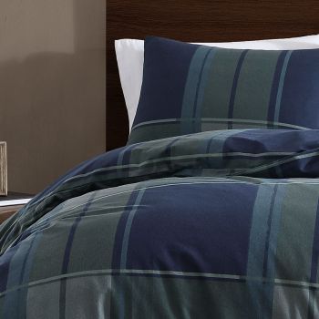 Ardor Sommers Dark Khaki Cotton Flannelette Quilt Cover Set King