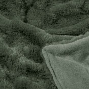 Ardor Clayton Faux Fur Soft Plush Throw Rug 130x170cm Khaki