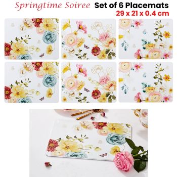 Ashdene Set of 6 Springtime Soiree Table Placemats 29x21x0.4 cm