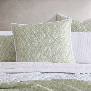 Logan and Mason Shelby Sage Cotton Rich Quilted Coverlet Set Single/Double