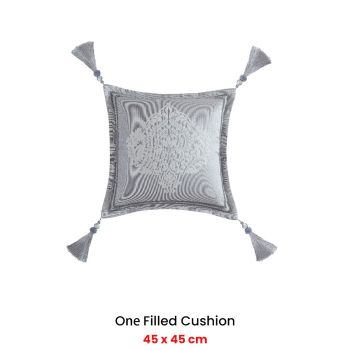 Davinci Alexander Silver Square Filled Cushion 45 x 45cm