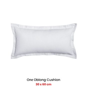 Platinum Collection Ascot White Oblong Filled Cushion 30 x 60cm