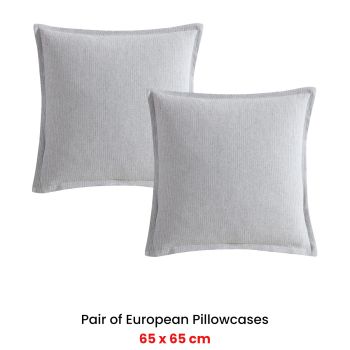 Platinum Collection Pair of Leo Dove European Pillowcases 65 x 65cm