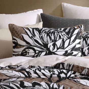 Logan and Mason 250TC Hinton Brown Cotton Sateen Quilt Cover Set Super King