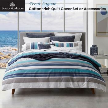 Logan and Mason Trent Lagoon Quilt Cover Set King