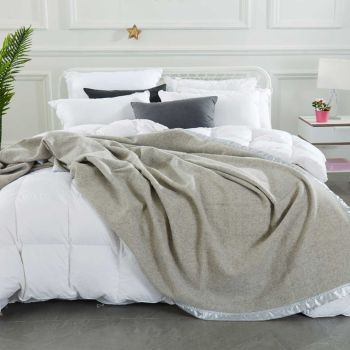 Alastairs Australian Merino Wool Blanket Steel Grey - King