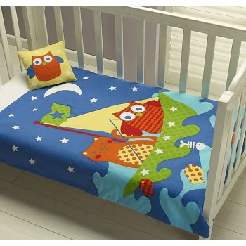 Jiggle & Giggle Owl Cat Comforter + Cushion