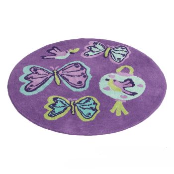 Jiggle & Giggle Butterfly Lantern Floor Rug 80cm Diameter