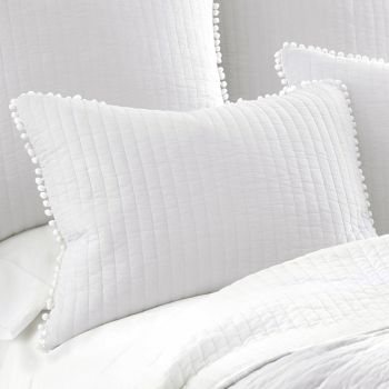 Jenny Mclean Clavo Pompom White 3 Piece 100% Cotton Coverlet Set King