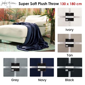 Jenny Mclean 300GSM Douce Super Soft Plush Throw 130 x 180 cm Navy