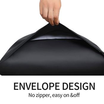 Pair of Standard Satin Silk Pillowcases with Envelope Closure 51 x 76 cm Ivory