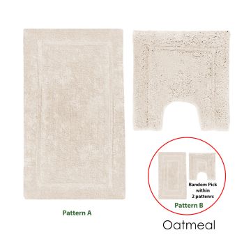 2200GSM 2 Pce Axel 100% Cotton Bath Mat Set Oatmeal