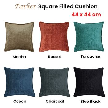 Jason Parker Blue Black Square Filled Cushion 44 x 44 cm