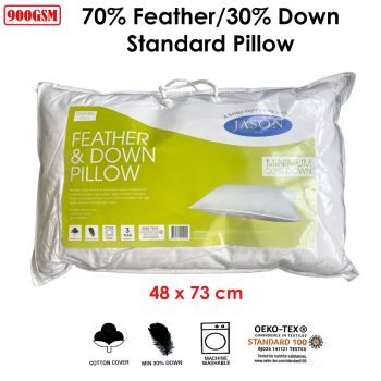Jason 70% Feather 30% Down Standard Pillow 48 x 73 cm