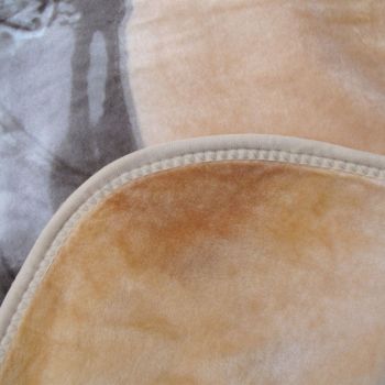 Soft 3D Animal Print Faux Mink Blanket Single Desert Horse