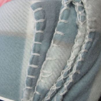 Budget 165gsm Printed Checkered Soft Polar Fleece Extra Large Throw / Single Sized Blanket 150 x 200 cm Dusk Blue