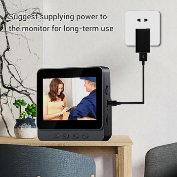 Smart Wireless Video Doorbell with 4.3" Screen HD 8MP Camera Night VisionTwo-Way Audio IP65