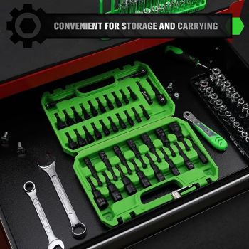 SWANLAKE SWANLAKE 39PCS Magnetic Hex Nut Driver Master Kit,1/4" Quick-Change Hex Shank, SAE & Metric Power Nuts Driver Drill Bit Tools Set,Cr-V Steel