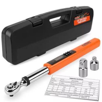 3/8" Drive Digital Torque Wrench Electronic Adjustable Torque Range 44ftlb 