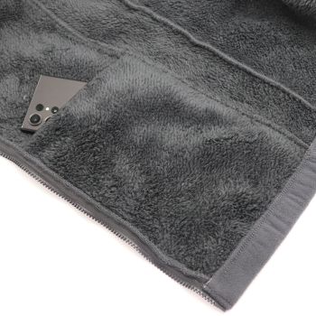 Mens Thick Zip Up Jumper w Sherpa Fur Lined Sweatshirt Winter Unisex Jacket Coat, Black, L